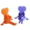 Mother's Day Heart Rose Figurine 3D Printed Articulated Figure with Dangling Legs Sentimental Gift for Mom Grandma Her