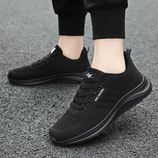 Spring and Autumn Shoes Men's Running Shoes Korean Edition Soft Soled Breathable Mesh Sports Shoes