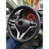 1X Perforated Leather Steering Wheel Cover For Honda Fit Jazz City 09-13 ight
