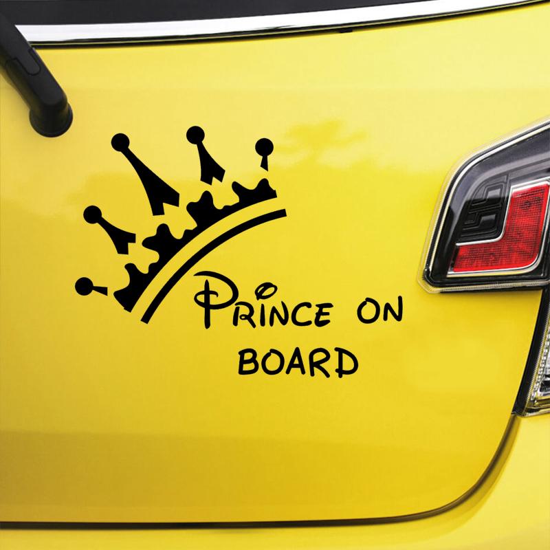 S60710# Prince On Board Boy Baby In Car Sticker pe Vinil Autocolant Decor Impermeabil