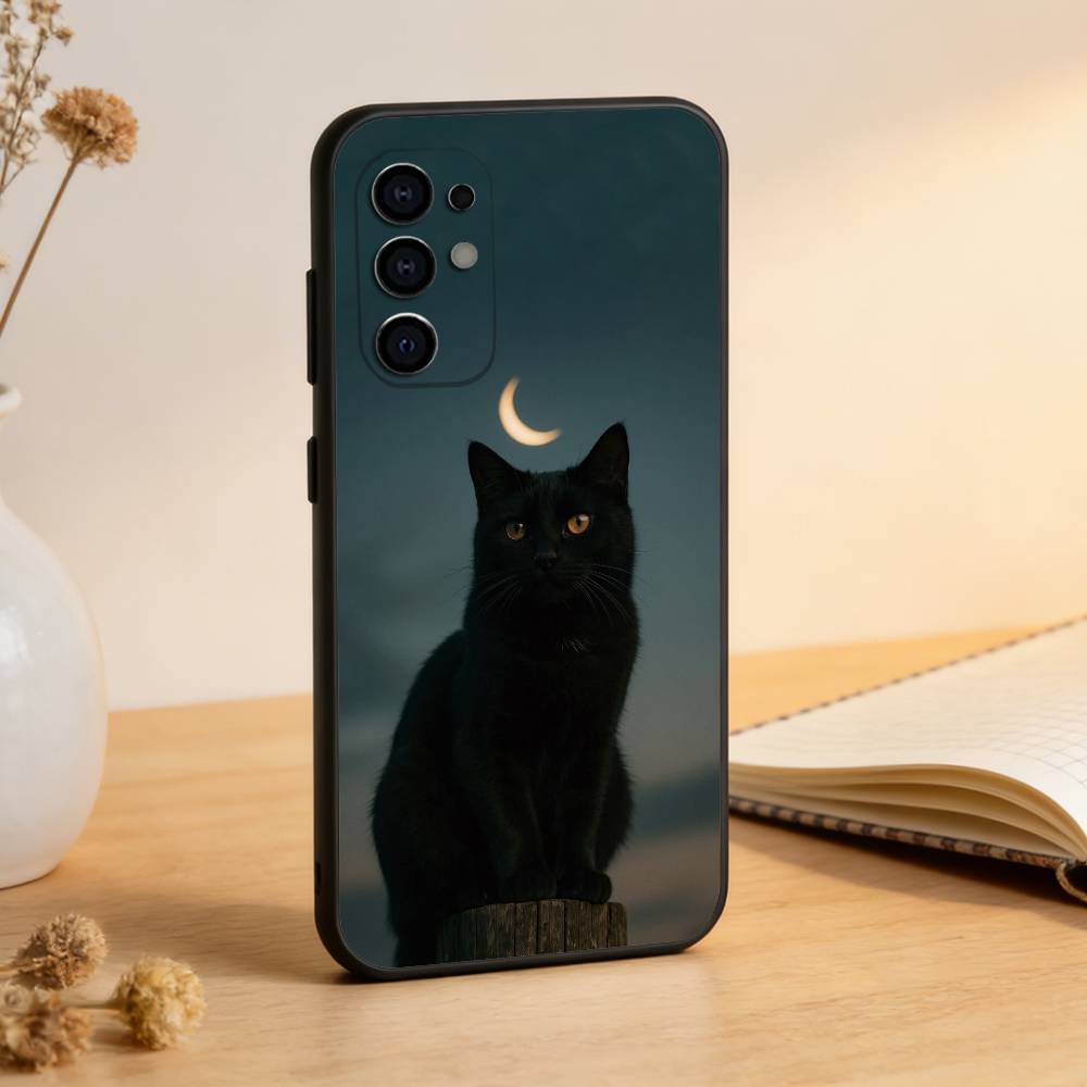 

Black Cat Phone Case For Samsung S25,S24,S21,S22,S23,S30,Ultra,S20,Plus,Fe,Lite,Note,10,Black Cover Samsung S22ULTRA5G