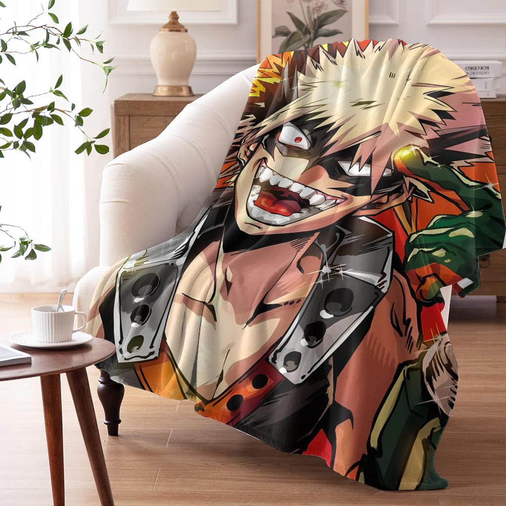 My Hero A-Academia Anime Throw Soft Flannel Throw Summer AC Blanket Lightweight Cool Nap Blanket for Sofa Bed Couch Travel