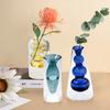 Hot Sell Colored Glass Vase Double Layered Nordic Flameless Rattan Aroma Bottle High Borosilicate Living Room Flower Arrangement