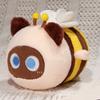 Cute Cat And Bee Plush Toy With Short Pile Fabric For Kids And Girls Gift