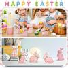Easter Bunny Table Sign 6 Pieces Bunny Shaped Wood Rustic Decoration Table Centerpieces Spring Ornament For Shelf Mantel Pa Rty