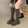 But knee boots women's autumn 2025 new elastic thin boots small thick-soled high knight boots
