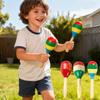 Solid Hardwood Sand Hammer Wood Shaker Maracas Rattle Percussion Musical Instrument Educational Toy Hand Sand Hammer
