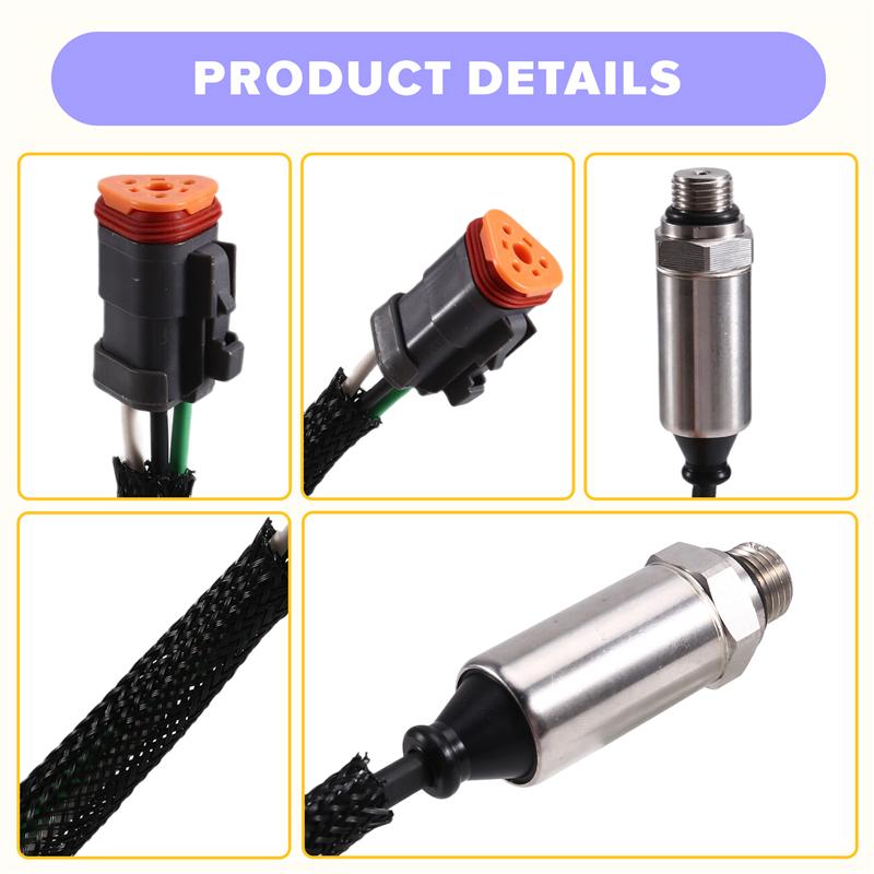 Excavator Oil Pressure Sensor- For CAT Models E525, E535C 772G 770G, Part Numbers 221-3417, 2213417