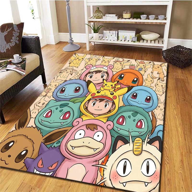Pokmon Carpet Rug For Living Room Bedroom Home Sofa Decoration Kids Play Nonslip Floor Mat