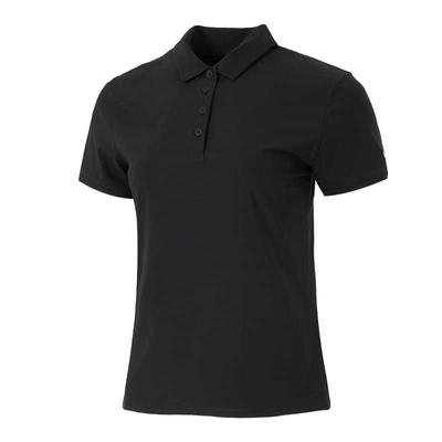Fashionable Versatile Breathable Short Sleeve Polo Shirt Women Tops Black FQ1575-010