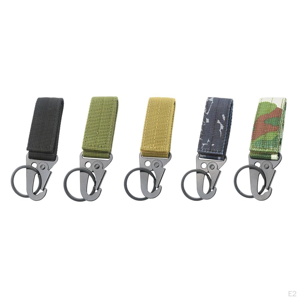 Nylon Webbing Buckle Practical Carabiner Belt Keychain Hook for Cycling