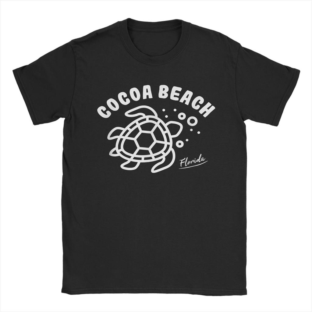 Vintage Cocoa Beach Florida Unisexs T Shirt Retro FL Sunset Tees Short Sleeve Round Neck TShirt Cotton Graphic Printed Clothing
