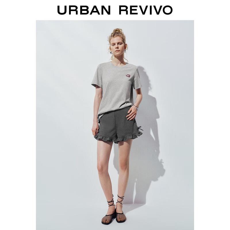 UR Women s Elegant Bow-Tie Lace Trim Shorts S