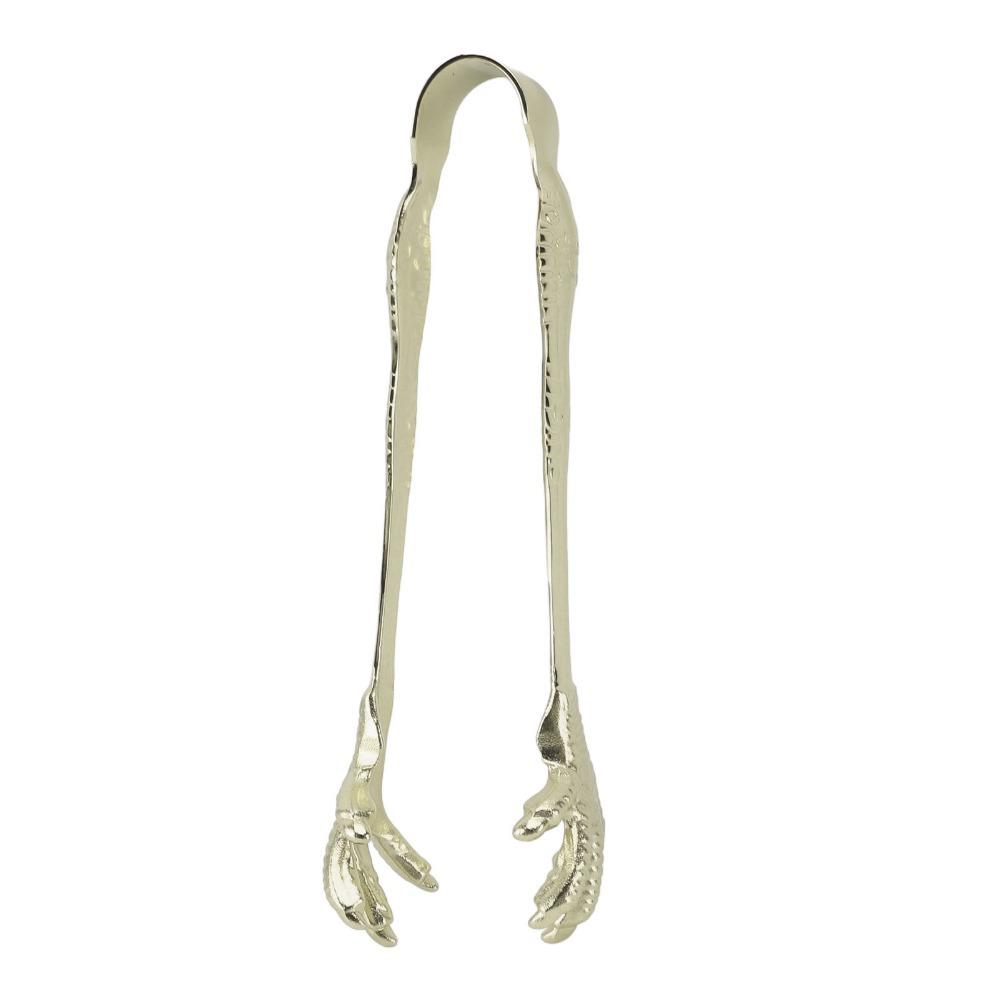 Stainless Steel Ice Tong Gold Black Non-Slip Design Serving Tong Easy to Clean Special Shape Claw Style Ice Tong Bar Home