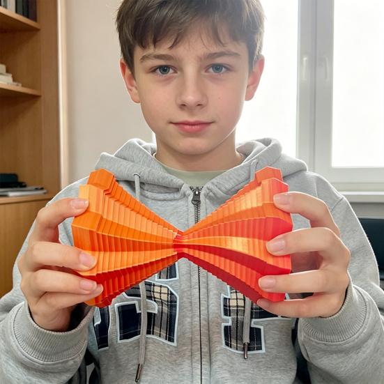 3D Printed Fractal Fidget Star Stress Anxiety Relief Expanded Star Sensory Toy Whirling Spiral Expandable Star Decompression Toy