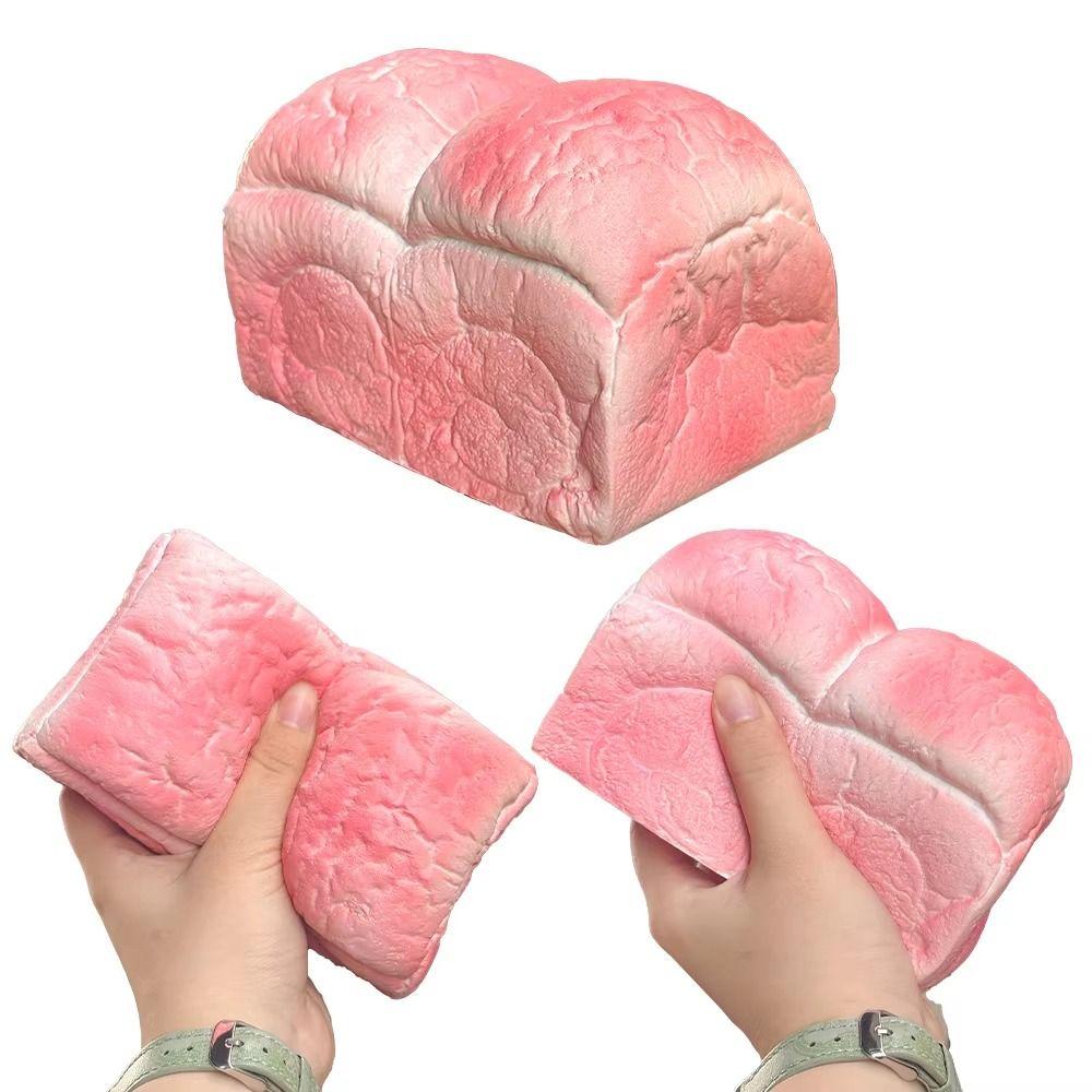 Simulated Rectangle Toast Squeeze Toy Prank Decoration Sensory Fidget Bread Children