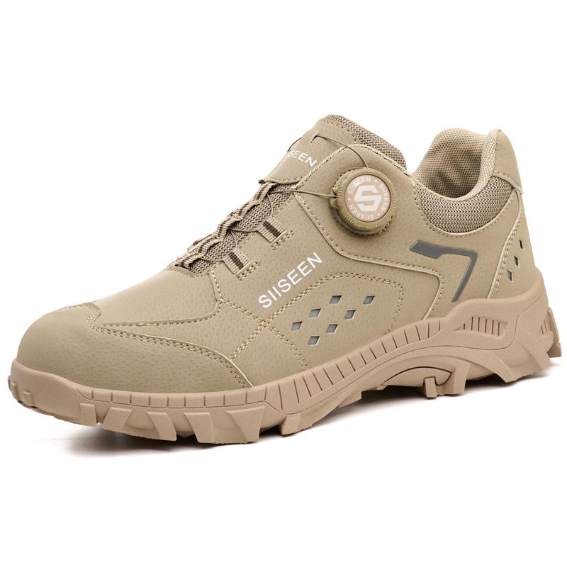 

Rotating button Indestructible shoes Men Puncture-Proof Work Boots Steel toe shoes Wear resistant Safety Shoes Protection Boots 39
