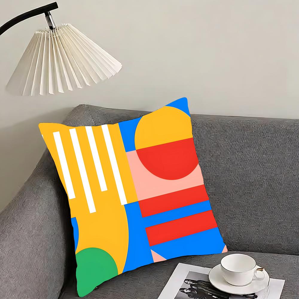 Geometric Patterns Luxury Cushion Cover Pillowcase Ultra Soft Skin Friendly Fabric Cloud Like Comfort Concealed Zipper