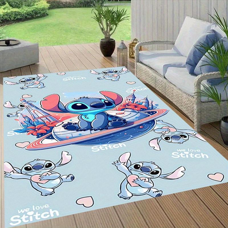 1pc Stitch Pattern Area Rug Soft Flannel Floor Mat for Living Room,Office,Bedroom and Carpet
