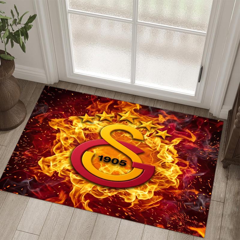 Tappeto in Velluto di Cristallo Design Galatasaray FC Accogliente Non?Tappeto Stampato Antiscivolo per Camera da Letto Soggiorno Ingresso