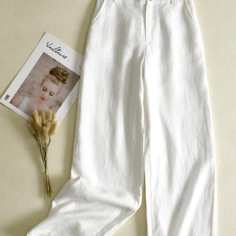 Thin Casual Slacks Slacks Thigh-high Waisted Straight Trousers