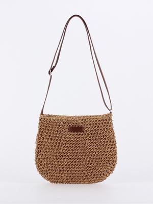 Bolso Cruzado Tejido Moda Coreana - Tendencia Playa, Casual Ins, Bolso de Mano de Cuerda de Papel para Mujer