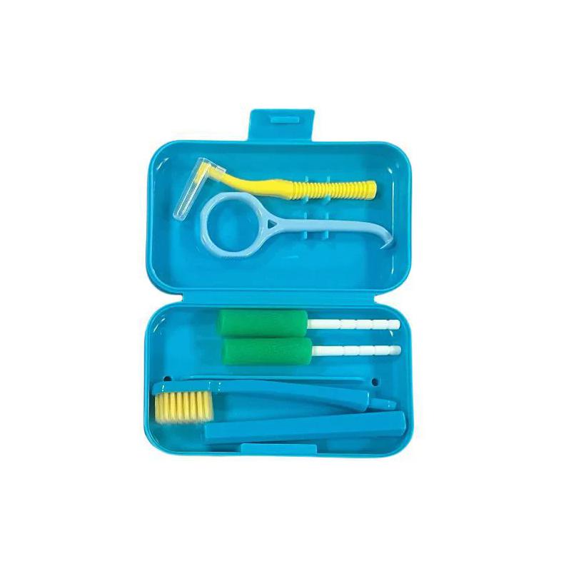 Portable Dental Cleaning Care Kit -Travel Oral Care with Detachable Toothbrush Interdental Brush Tongue Scraper And Storage Case