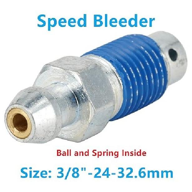 4-Piece Speed Bleeder Kit - Quick Bleeders with Dust Caps, 3/8"-24 x 32.6mm