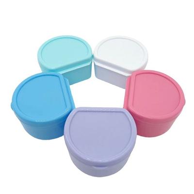 Plastic Denture Tray Box Multiple Colors Dental Retainer Box False Denture Boxes  Women Men