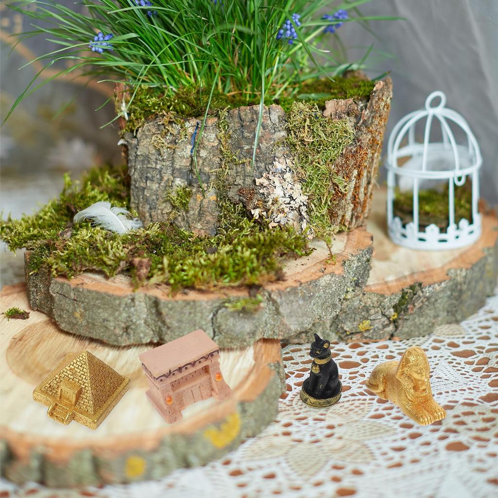 ABOOFAN 8 Pieces Egyptian Pyramid Statues Miniature Model Souvenirs Ancient Egyptian Civilization Collectible Figures Egyptian Sphinx Figurines