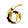 3D Door Number ABS Injection Molding Electroplating Plate Digits 0 To 9 Golden Door Self Adhesive Street Sticker Outdoor