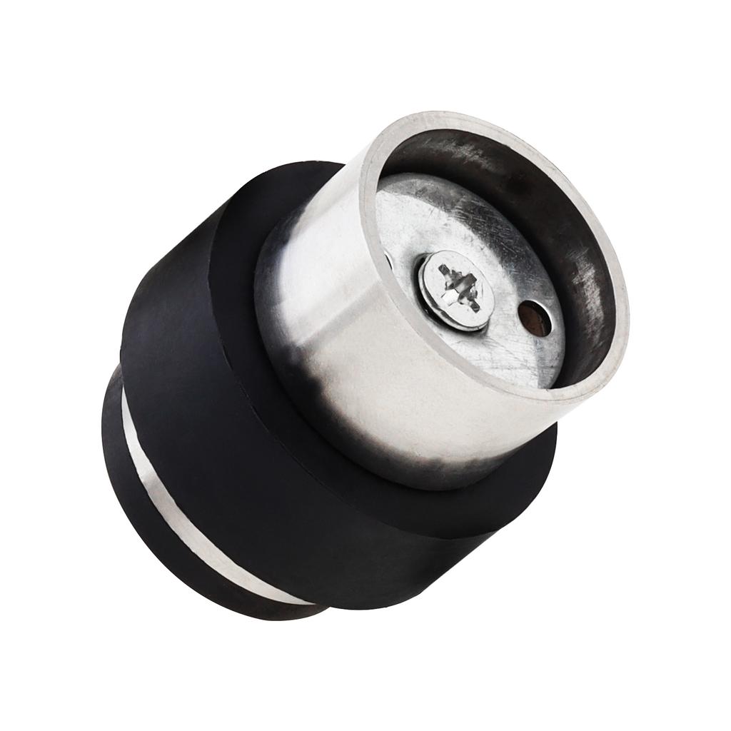Silver Stainless Steel Floor Door Stop Cylindrical Wall Protector Heavy Duty Universal Bottom Top Mount