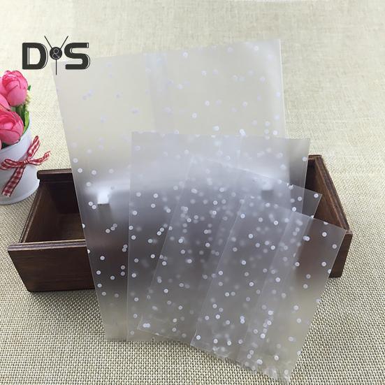 100Pcs/Pack Machine Seal Bags Clear Waterproof Plastic White Dot Vacuum Sealer Bag Cookie Food Saver Storage