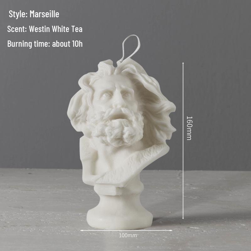 Smokeless White Retro Scented Candle for Weddings & Home Decor