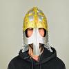 Viking Medieval Chainmail Helmet Steel and Brass Helmet Knight Chainmail Hand Forged LARP  Best Gift