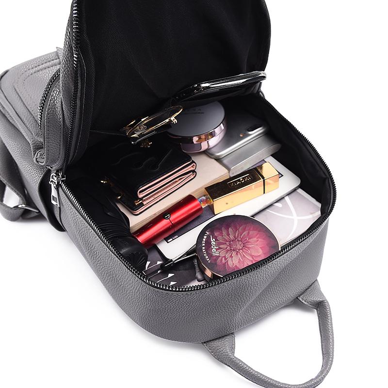 The New Women Leather Backpacks Fashion Shoulder Bag Female Backpack Ladies Travel Backpack School Bags