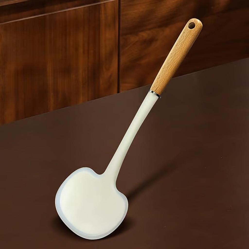 Food Grade Silicone Wide Spatula With Non-stick Spatula For Stir-frying, Stir-frying, And Serving Soups With Ergonomic Handle