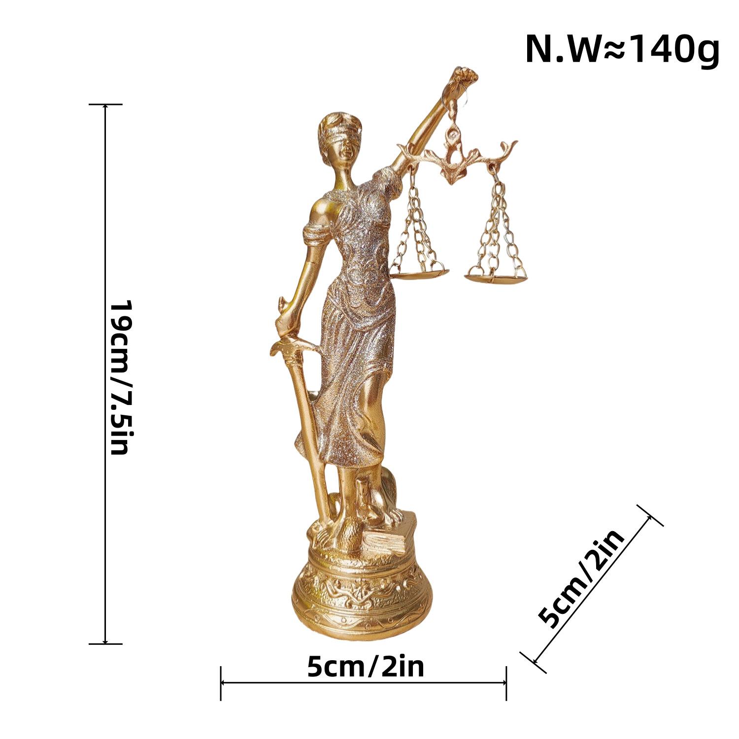 

Retro home decor, three-dimensional justice, fair goddess, office desk ornament, European style creative