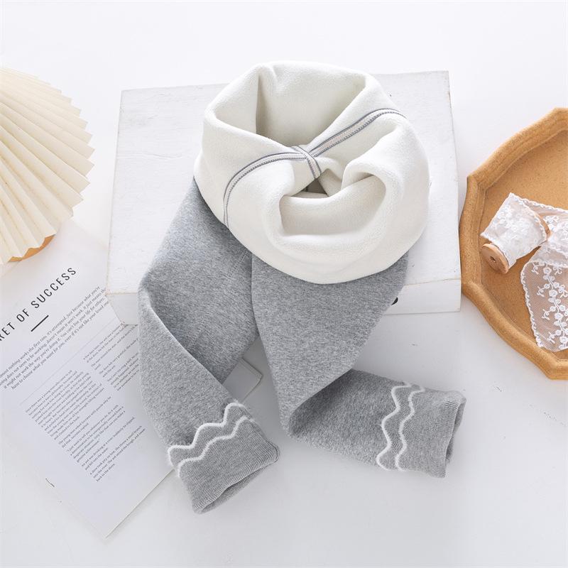 2025 Autumn/Winter Seamless Fleece-Lined Children's Leggings - Fashionable and Thickened for Girls