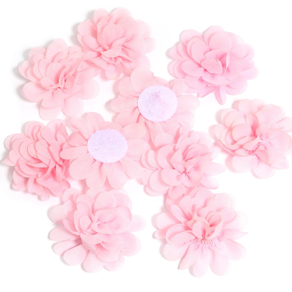 10pcs/lot 5cm Colorful Chiffon Fabric Flowers For Wedding Party Decoration Artificial Flowers For Dress Crafts Decoration