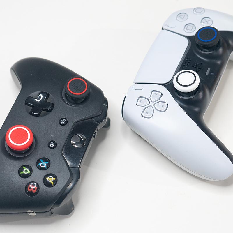 Universal Silicone Joystick Caps for PS5, PS4, and XBOX Controllers - Two-tone Mushroom Design