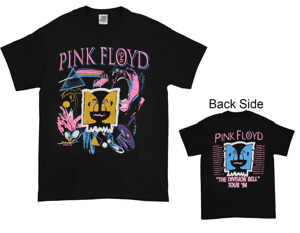 

Pink Floyd Division Bell Tour 1994 Black Shirt Double Sided Unisex T-shirt