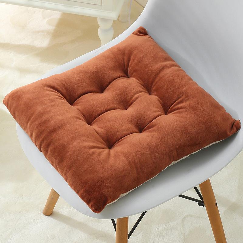 1pcs Solid Color Thickened Soft Plush Student Stool Cushion Circular Meditation Mats Square Living Room Floor Cushions Anti Slip Balcony Pads