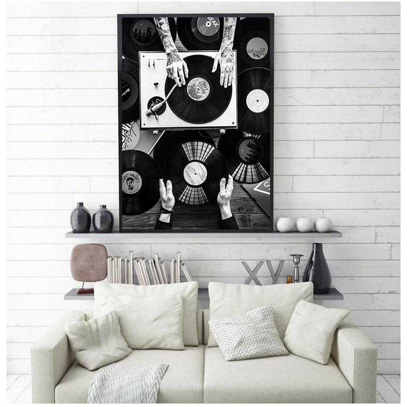 Vinyl Record Enthusiasts Wall Art Canvas Painting Nordic Posters and Printing Retro