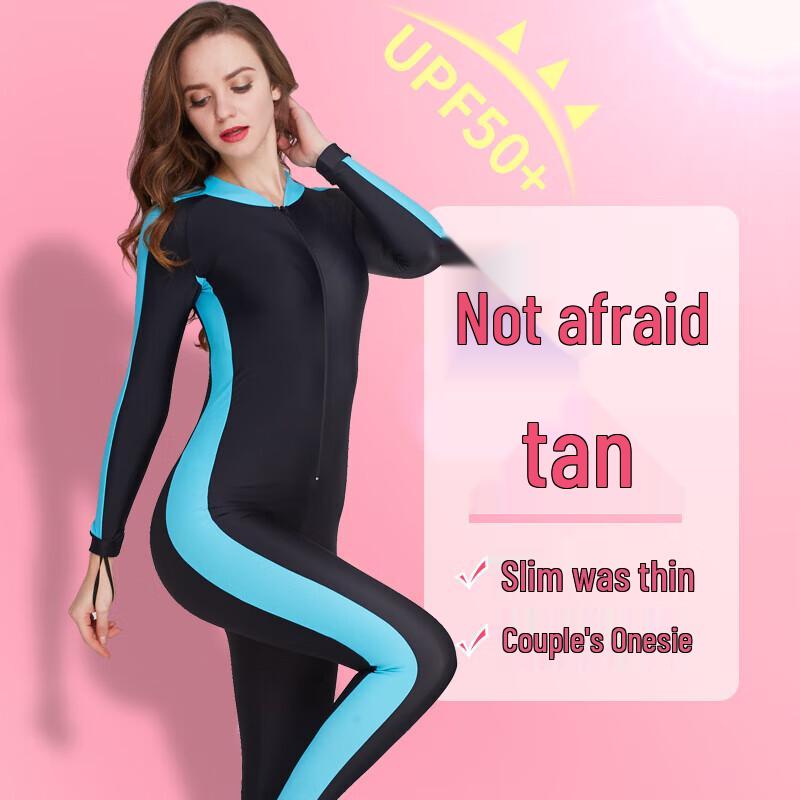 SBART Women's Long-Sleeve Full Body Sun Protection Wetsuit Swimsuit 1002