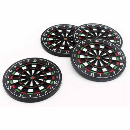Avrpqiwy Unique Dartboard Drink Coasters, Set of 4, for Weddings and Parties, Funny and Cool Non-Slip Beer Mats