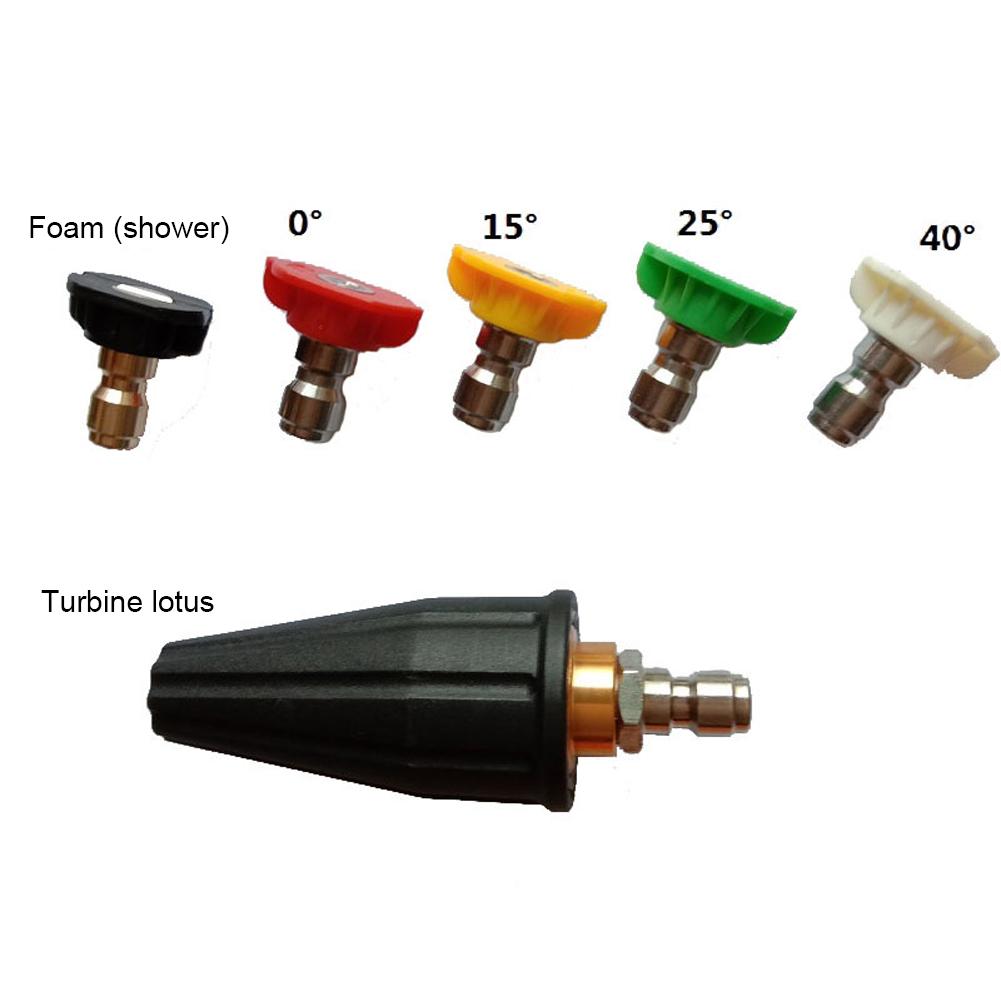 5/6pcs Quick Connector Car Washing Nozzles Metal Jet Lance Nozzle High Pressure Washer Spray Nozzle 0 15 25 40 Degree Water Jet
