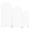Arch Backdrop Stand, Set of 3, 1.8/1.5/1.2 m, Stable Structure, Easy Assembly, Gold Metal Arch Backdrop Stand with Cover, for Wedding, Birthday Party,