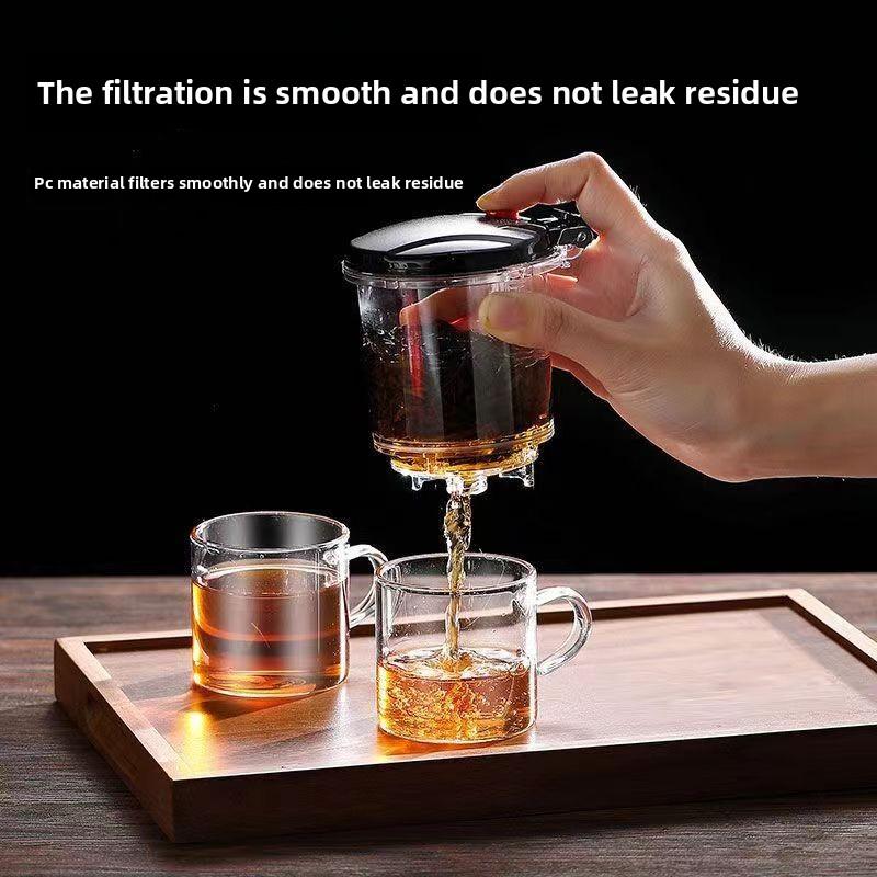 High borosilicate glass brewing teapot household one-click filter brewing tea cup tea separation glass pot tea set