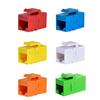 For RJ45 CAT6 Keystone Coupler Female To Female Insert Inline Coupler CAT6 Keystone Colorful Network Straight-through Connector